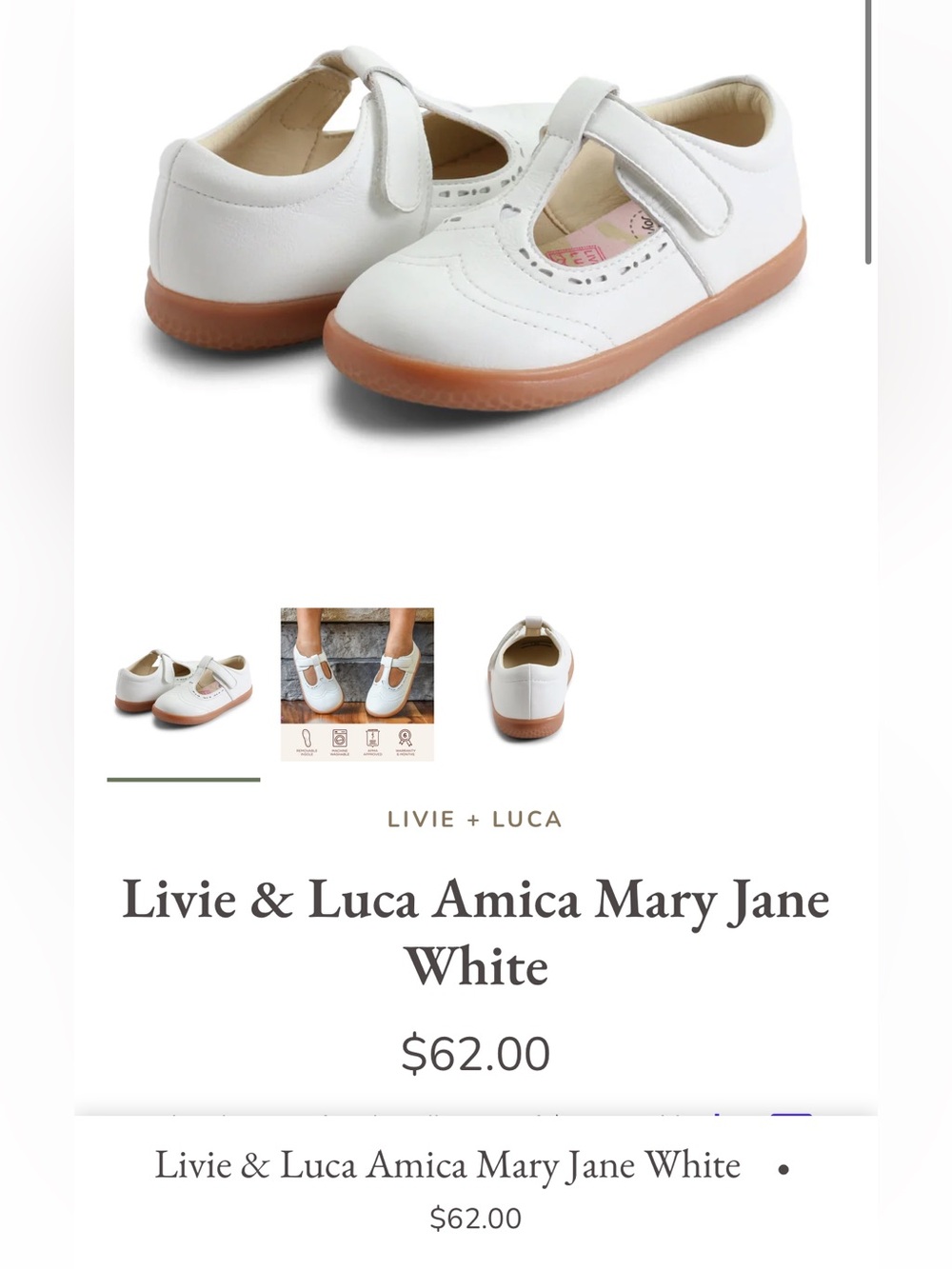 Livie & Luca Girls' Ballet Pink “Amica” T-strap Mary Jane School Shoes - Picture 7 of 7